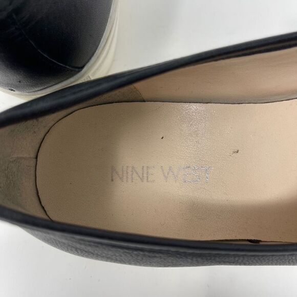 Nine West Women's Preppy Shoes Slip On Studded Black Leather Loafer US 6.5 - Picture 8 of 9